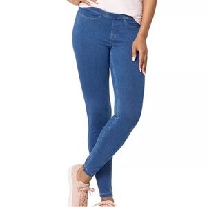 HUE Blue Stretch Jeggings - Slim Fit-Skinny